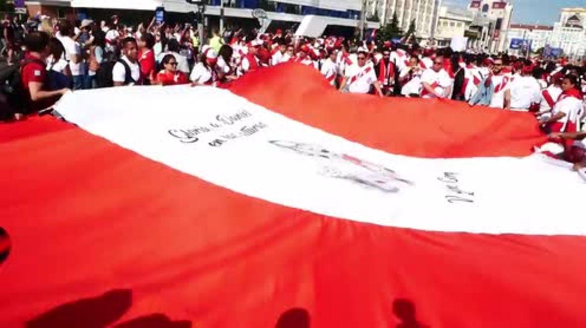 Russia: Peruvian fans flood Saransk for World Cup tie