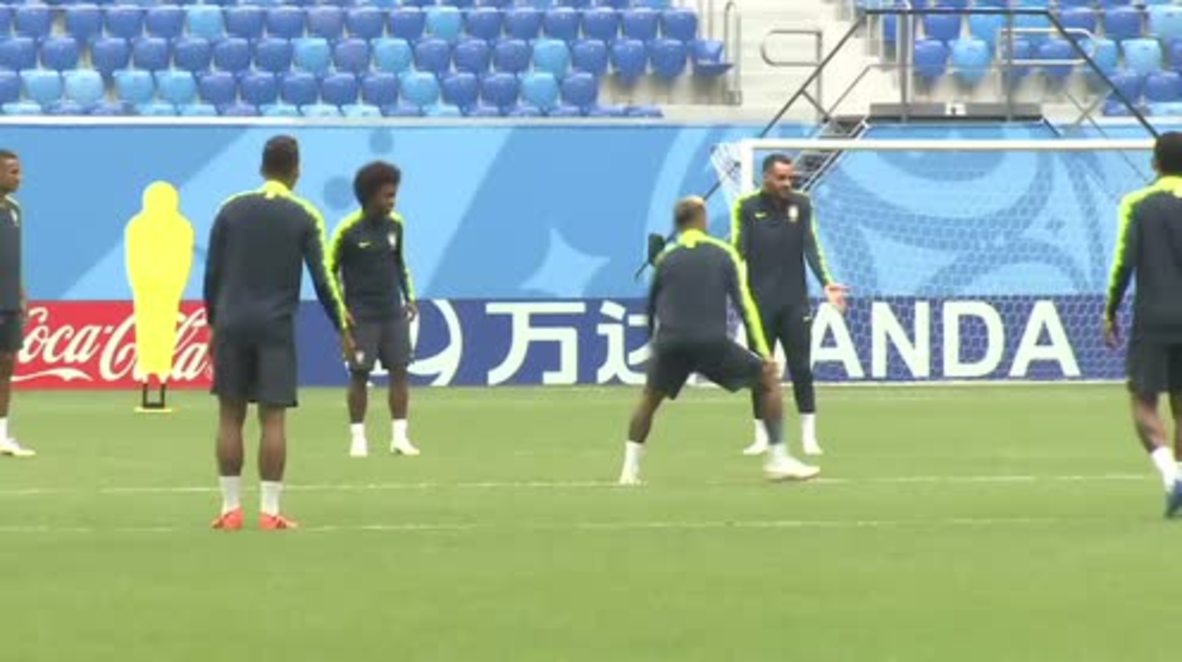 Russia: Neymar and Brazil teammates hold training session before Costa Rica game