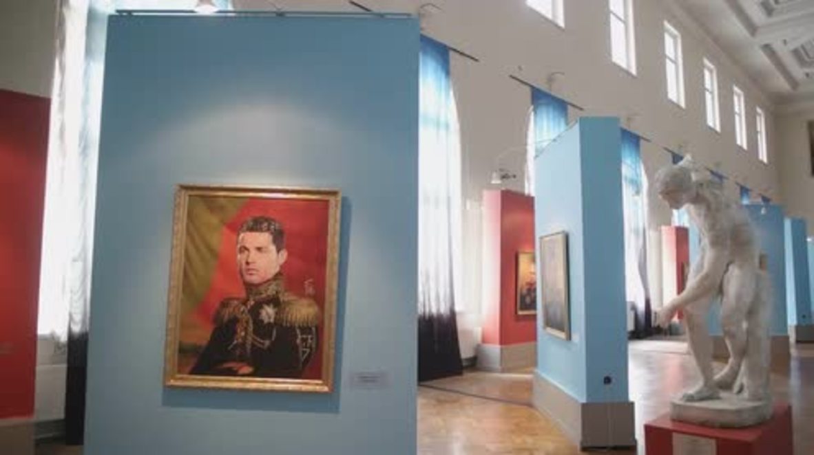 World Cup glory: Portraits of football gods in historical uniforms exhibited in St. Petersburg