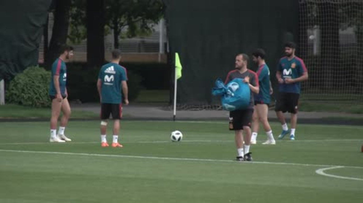 Rusia: España entrena en Krasnodar antes del partido contra Marruecos