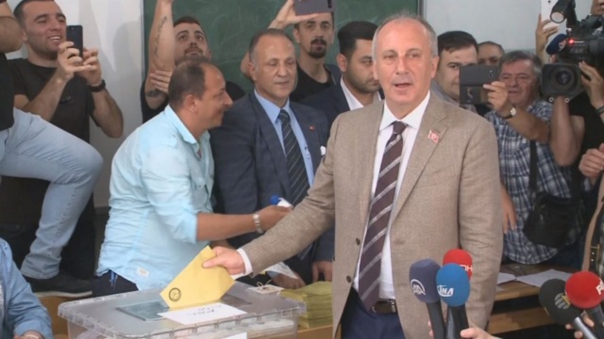 Turquía: El líder de la oposición turca Muharrem Ince vota en su localidad natal de Yalova