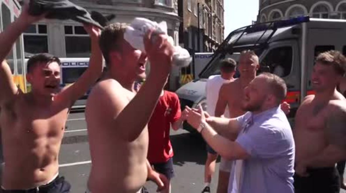 UK: England fans in London 'go fucking mental' after 6:1 Panama win