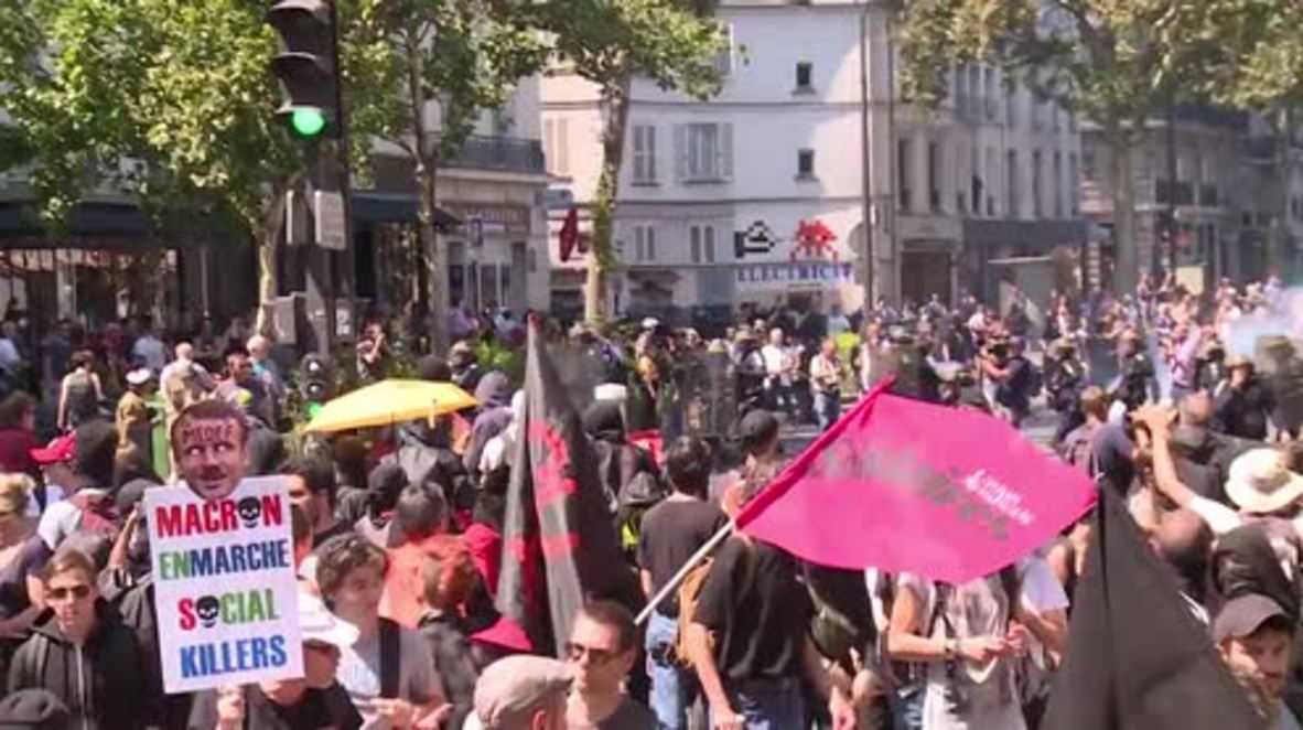 France: Anti-Macron protest brings capital to a standstill