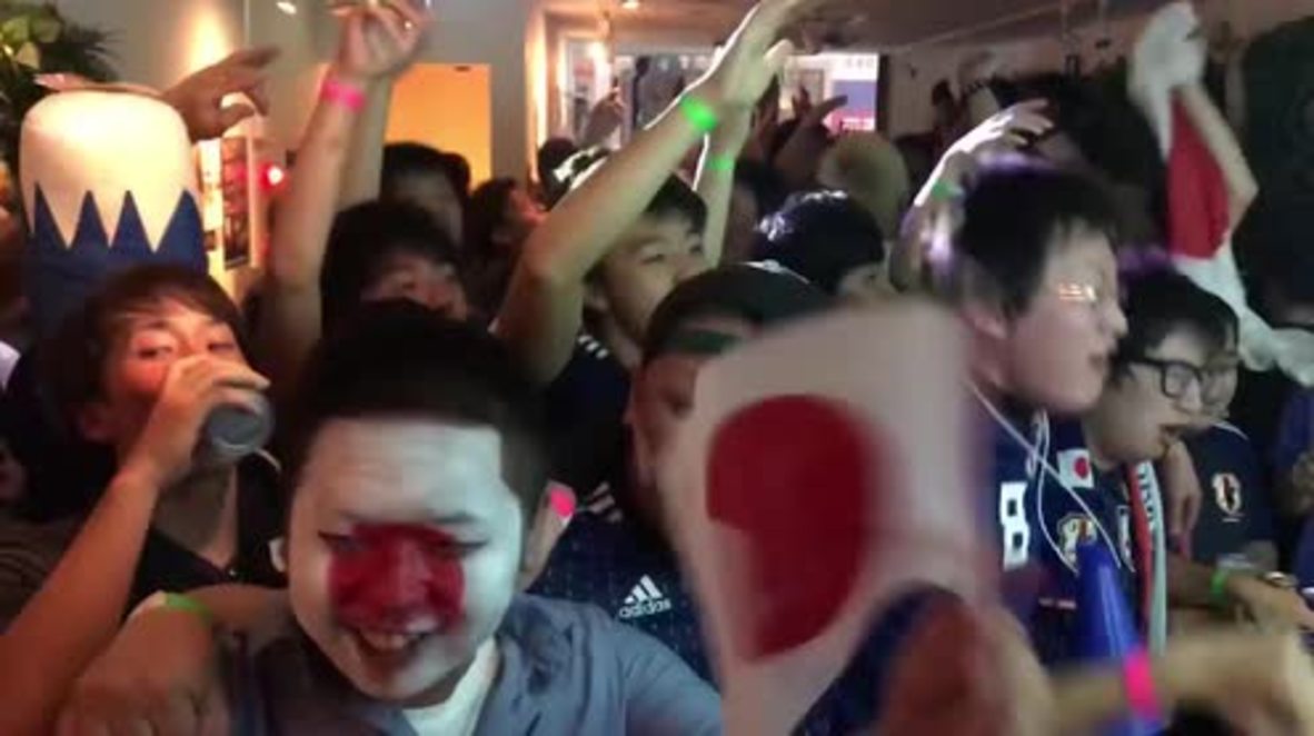 Japan: Japanese fans hit the streets of Tokyo celebrating World Cup advance