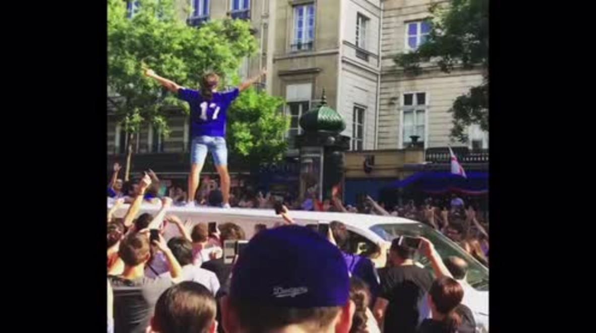 France: Vive le France! Fans out to celebrate 4-3 victory over Argentina
