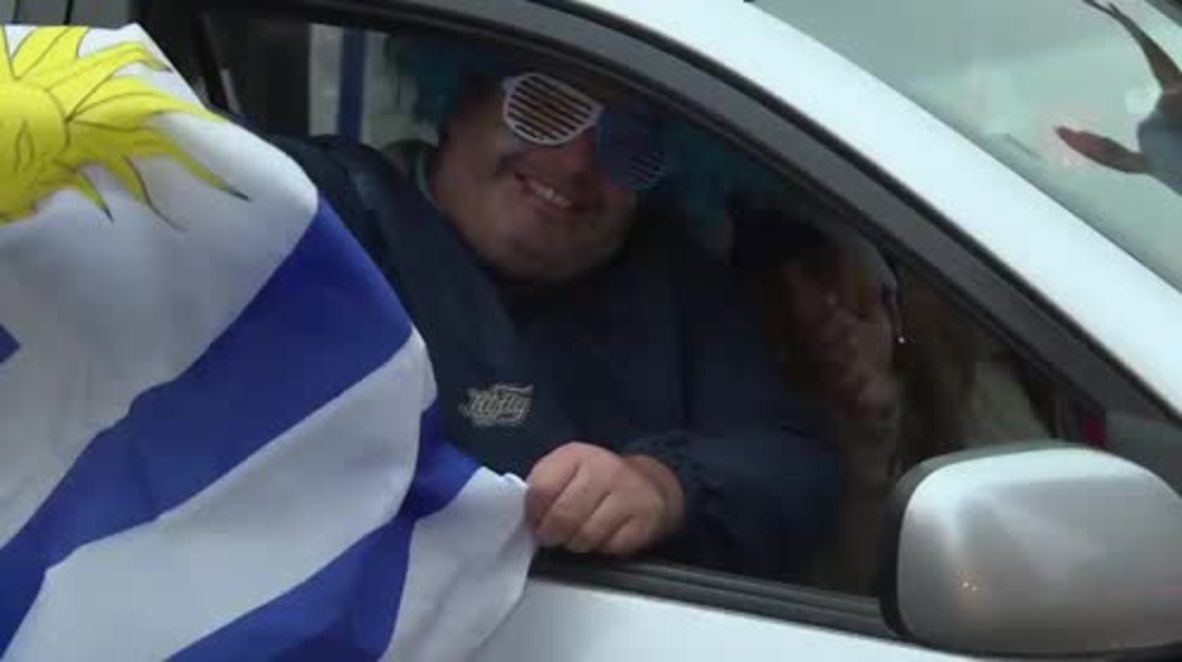 Uruguay: Aficionados se vuelven locos tras la victoria de Uruguay ante Portugal en la Copa del Mundo 2018