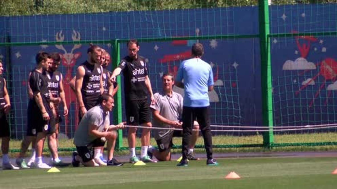 Rusia: "Espíritu y sacrificio" - La selección de Uruguay se entrena antes del partido contra Francia