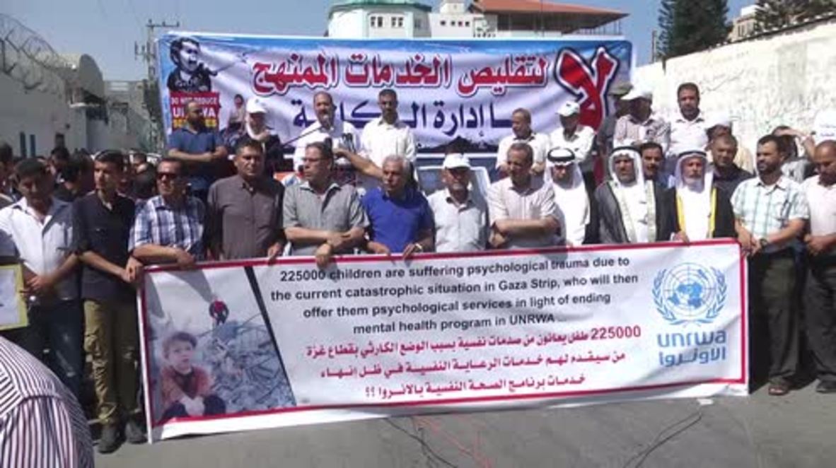 Palestina: Trabajadores de UNRWA protestan por recorte de empleos en Gaza