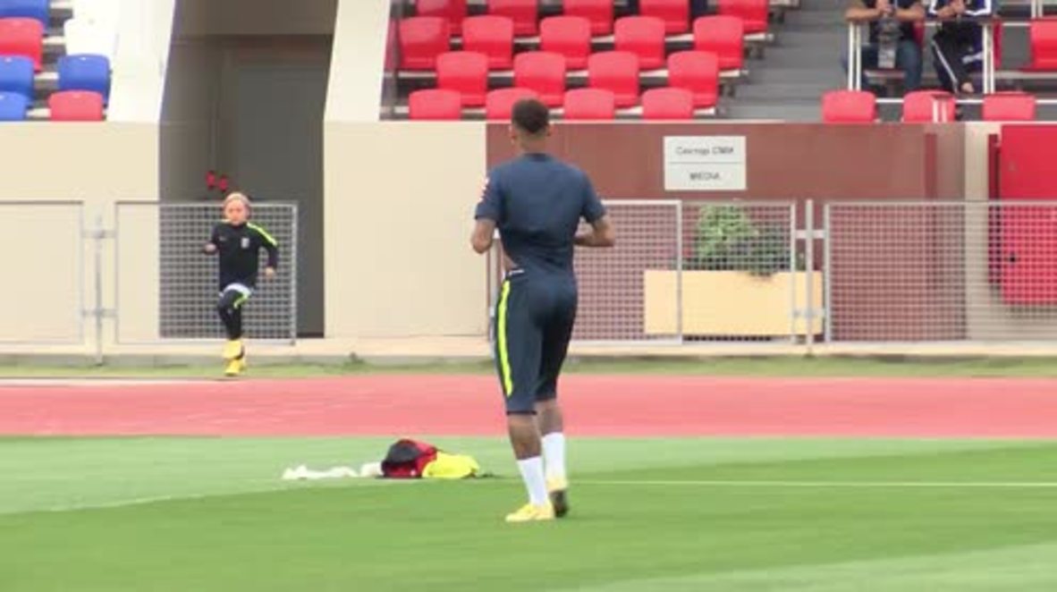 'Who's your daddy!' - Neymar show’s son how to kick like a legend