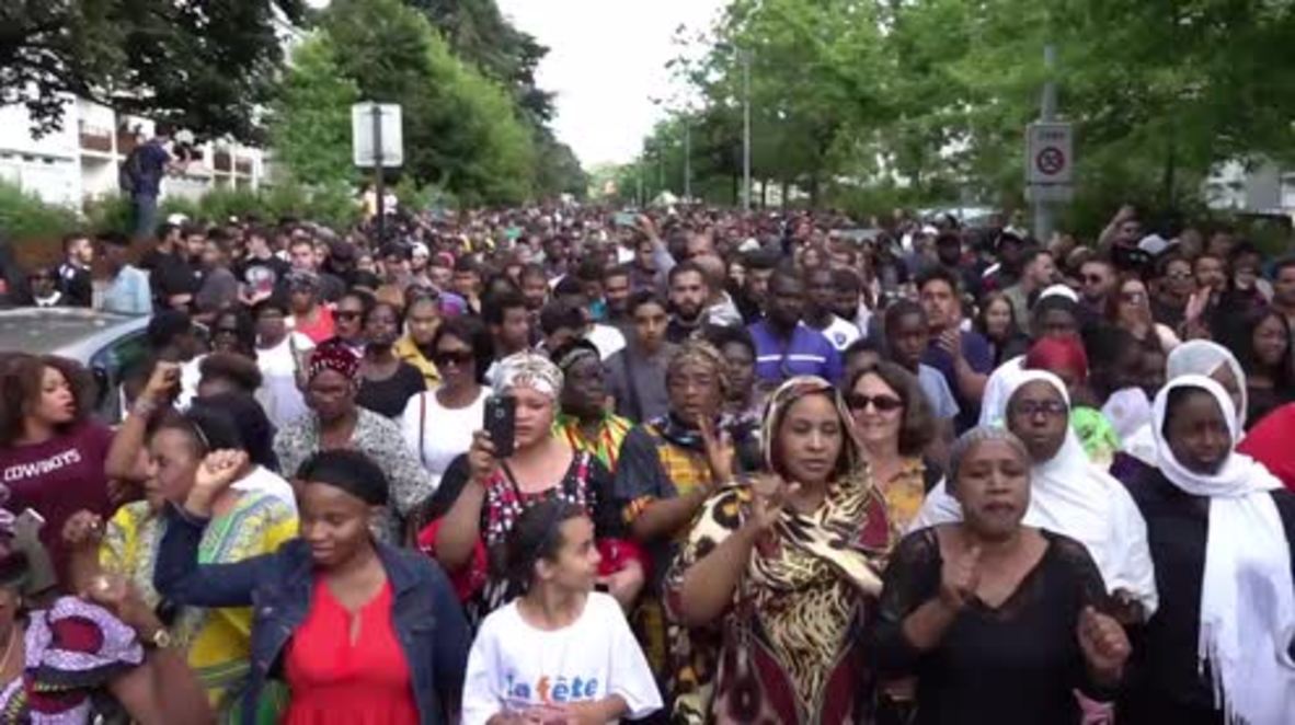 Francia: Marcha en honor al hombre aesinado a tiros por la policía en Nantes