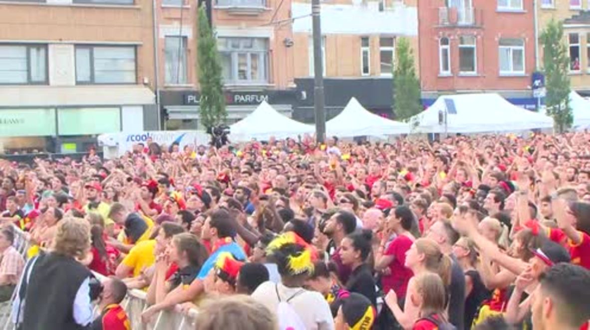 Belgium: Fans utter joy after taking lead against Brazil