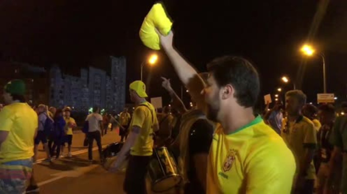 Russia: Brazil fans party on in Kazan despite shock WC exit