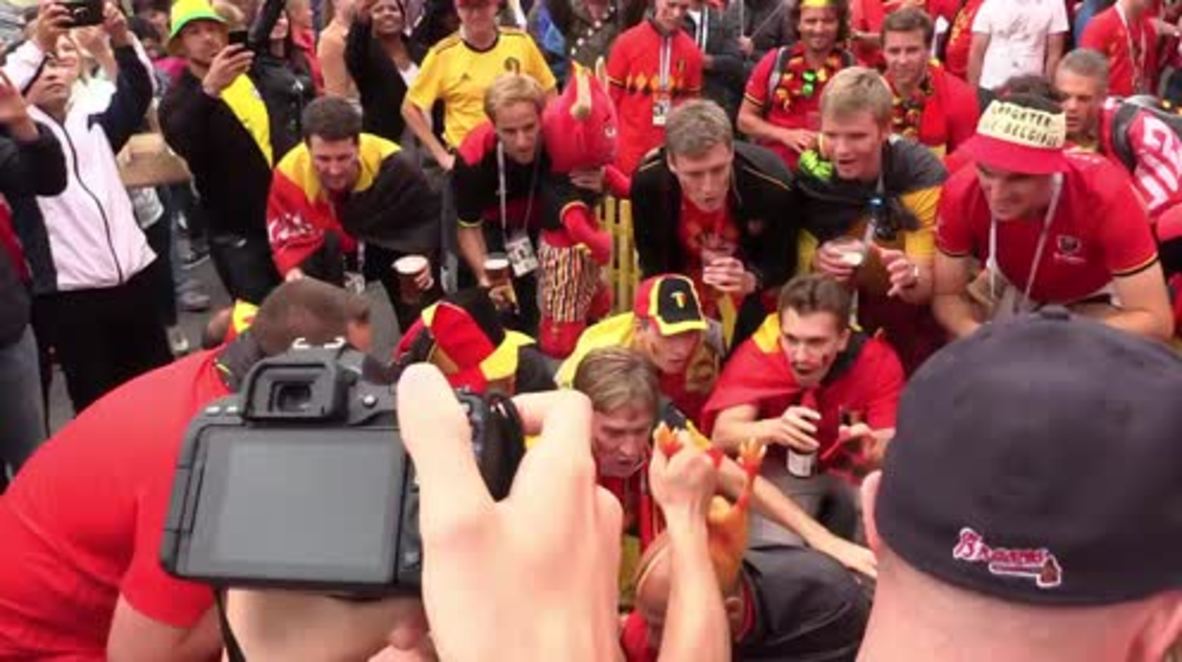 Rusia: Aficionados belgas toman San Petersburgo antes de la semifinal del Mundial