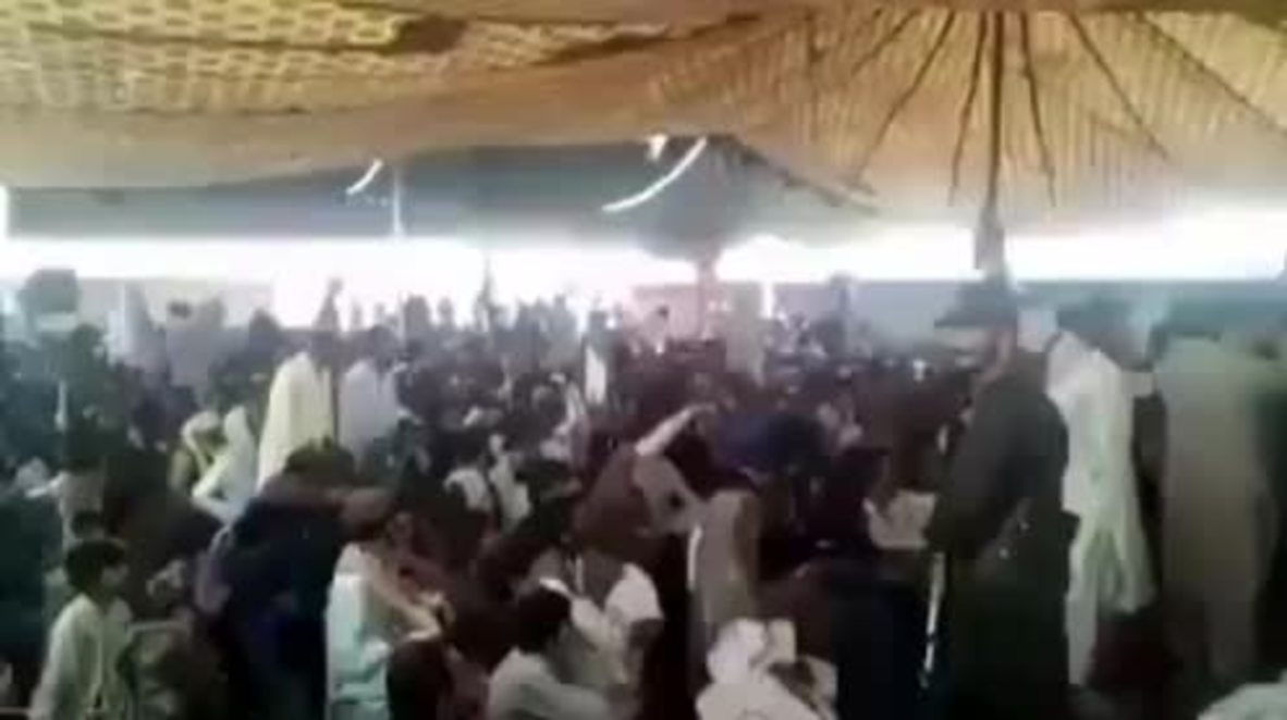 Pakistan: Moment deadly suicide blast rocked election rally in Mastung