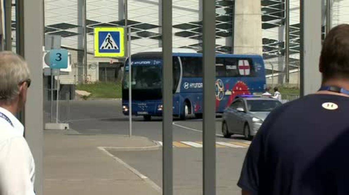 Russia: England team fly home from World Cup