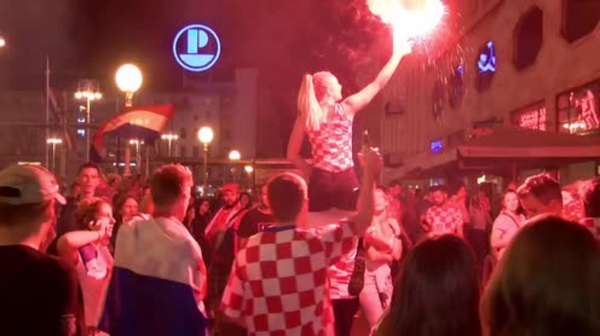 Croacia: Las celebraciones abarrotan las calles de Zagreb pese al segundo puesto de Croacia en el Mundial