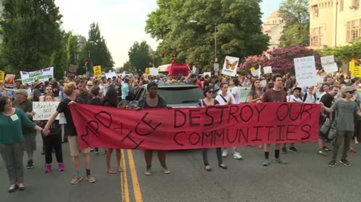 USA: Hundreds protest ICE arrests and deportations in Washington DC