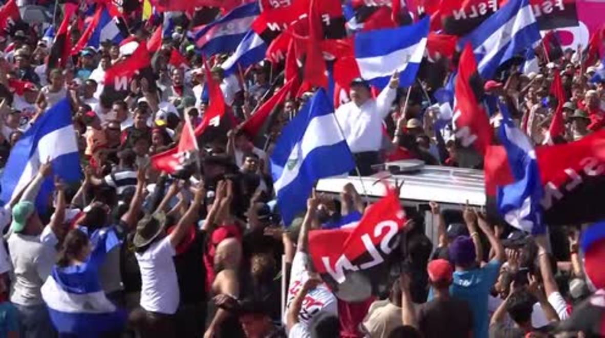 Nicaragua: Miles de personas muestran su apoyo a Daniel Ortega en el aniversario de la revolución sandinista