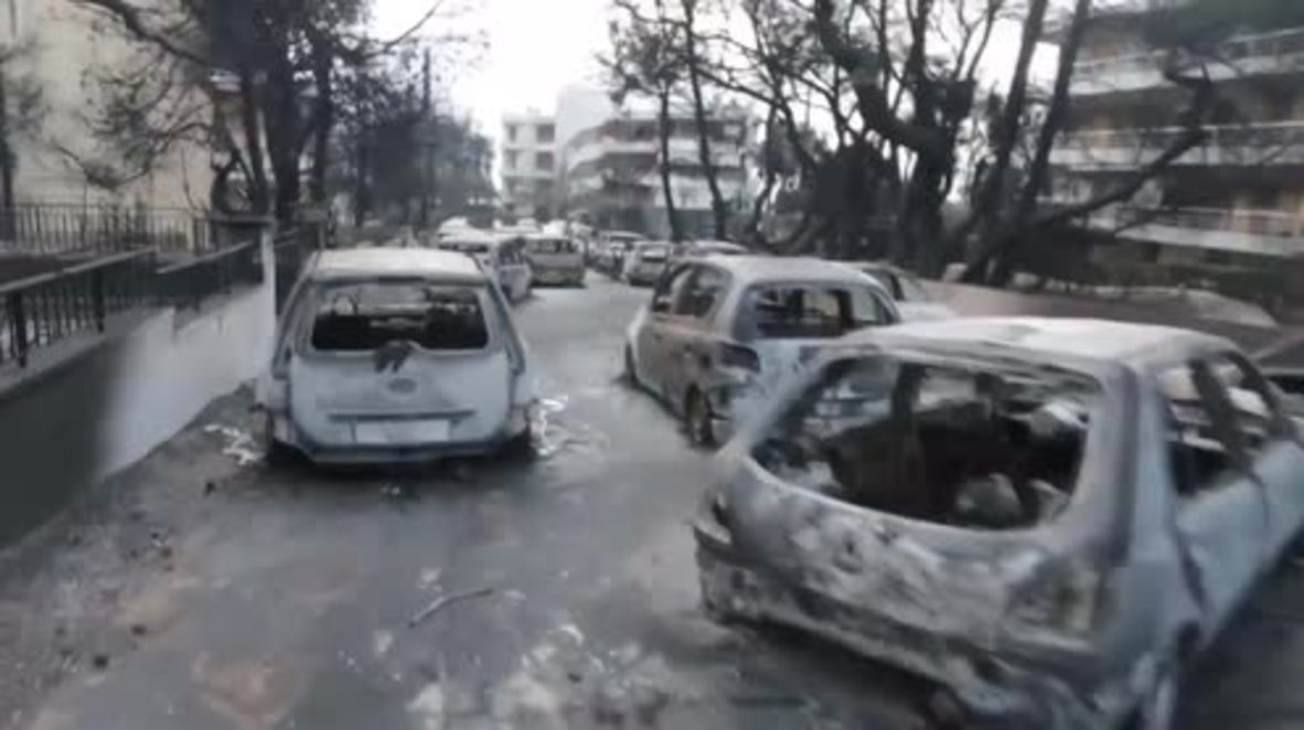Grecia: El equipo de rescate encuentra 26 cuerpos en Mati tras los devastadores incendios forestales