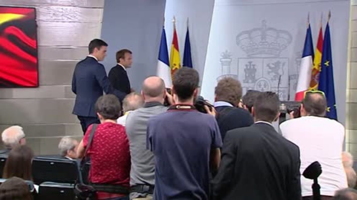 España: "Europa nunca ha querido una guerra comercial con EE. UU.", Macron y Sánchez se reúnen en Madrid