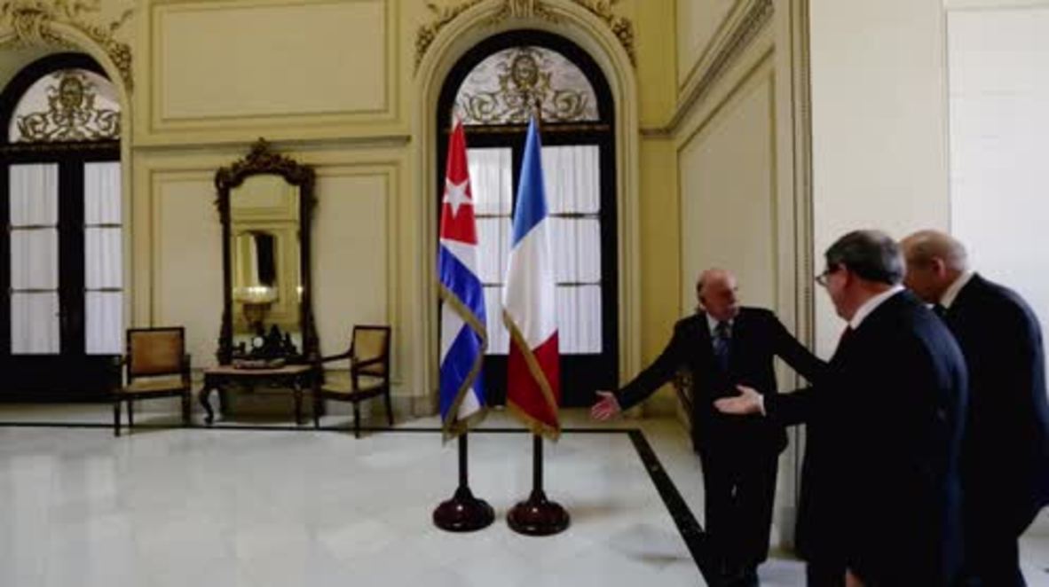 Cuba: French FM Le Drain welcomed by Cuban counterpart in Havana