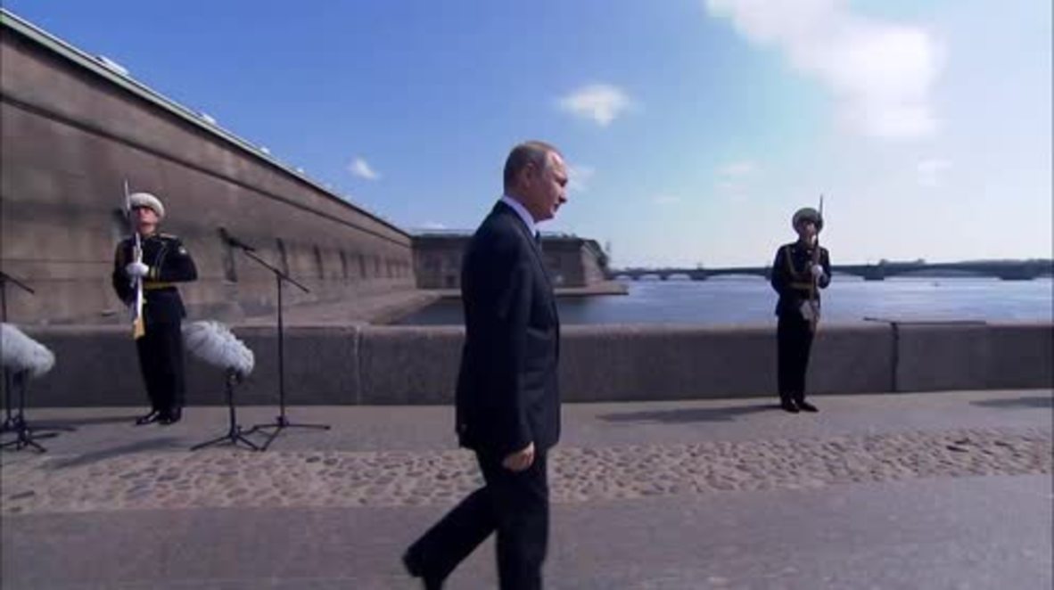 Russia: Putin thanks fleet for providing security on Navy Day