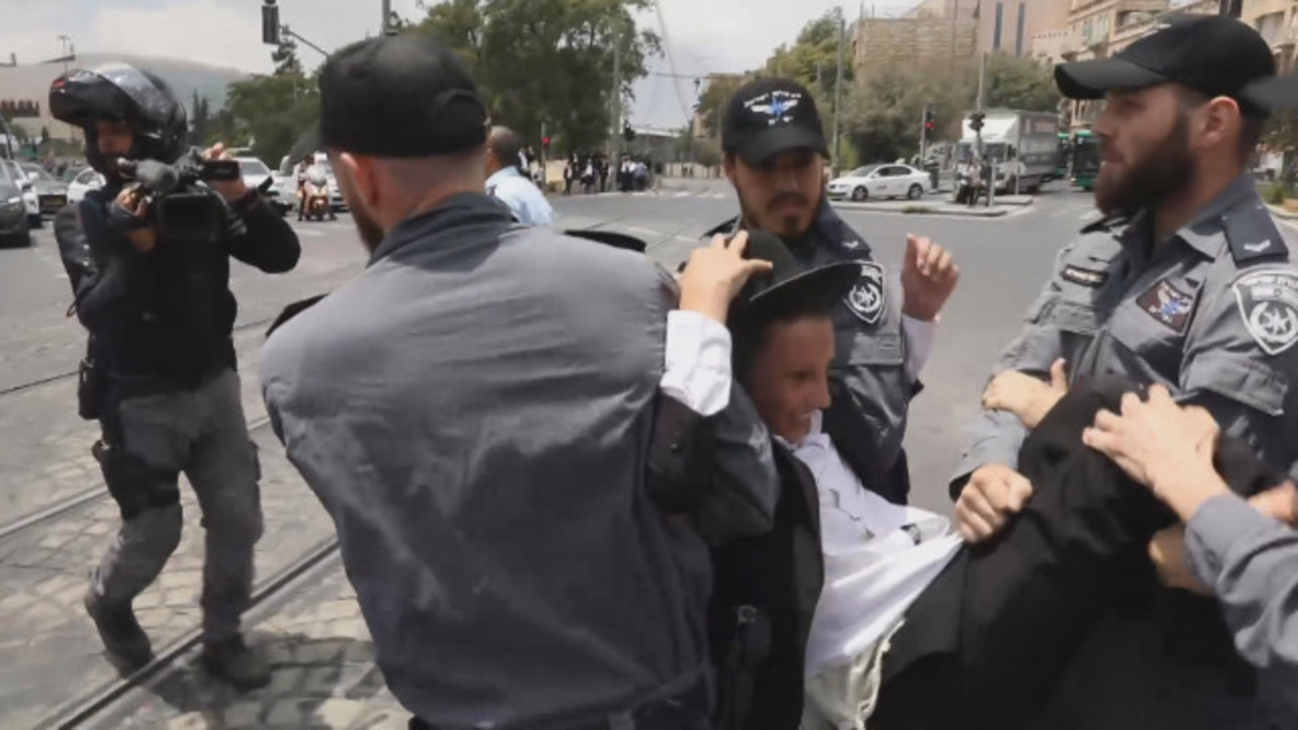 Israel: Scores of ultra-Orthodox Jews arrested at military draft law protest