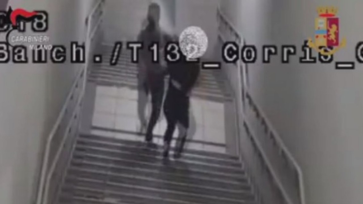 Italy: CCTV captures woman fighting off sex attacker with pepper spray
