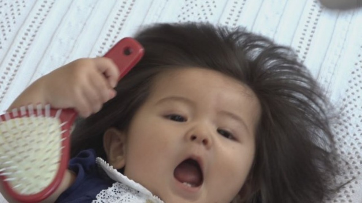 'Exploding hair!' 7-month-old Rapunzel strikes Japan with cuteness!