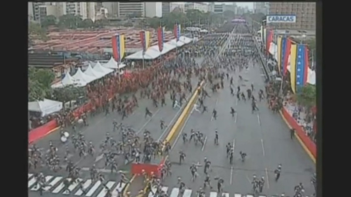 Venezuela: Military parade ends in panic after Maduro 'assassination attempt'
