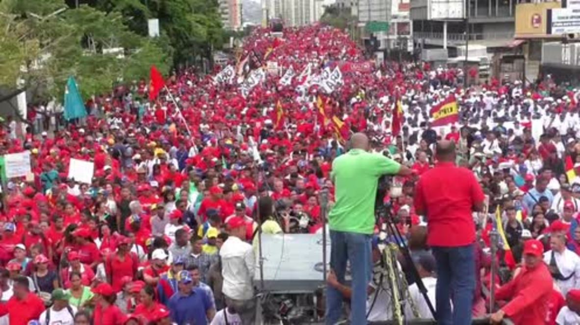 Venezuela: Partidarios de Maduro toman las calles de Caracas para denunciar ataque con drones