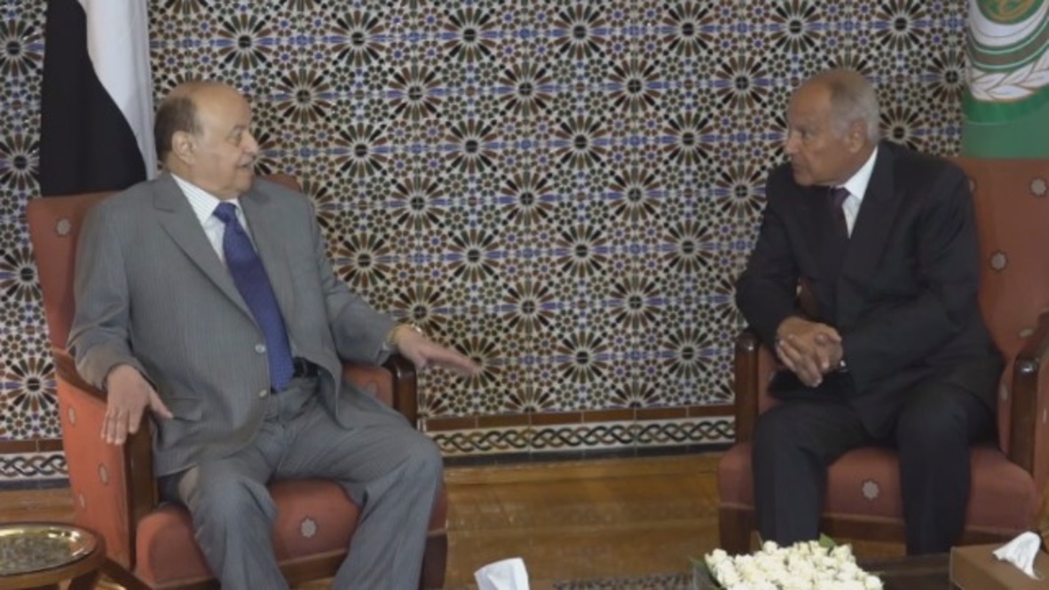 Egypt: Yemeni President Hadi meets Arab League Chief Gheit in Cairo