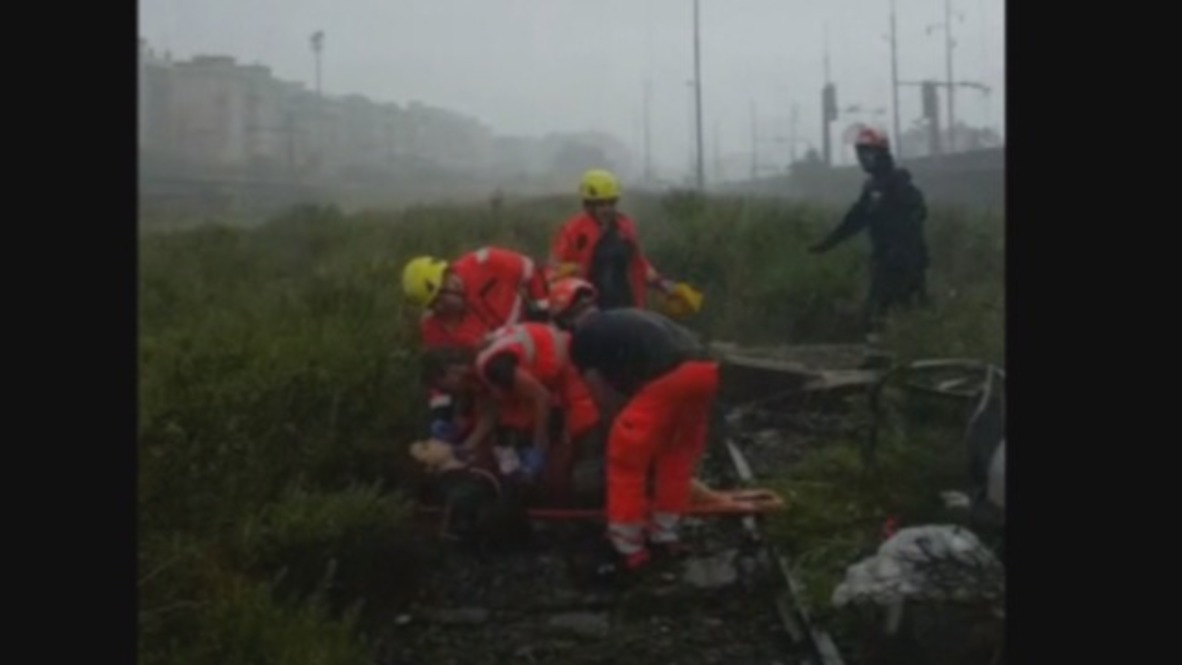 Italy: First responders rush to help victims of motorway bridge collapse