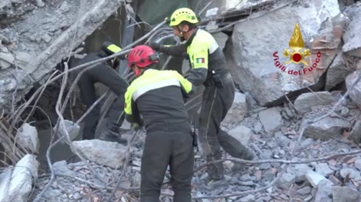 Italy: Human remains found overnight at site of Genoa bridge collapse - reports