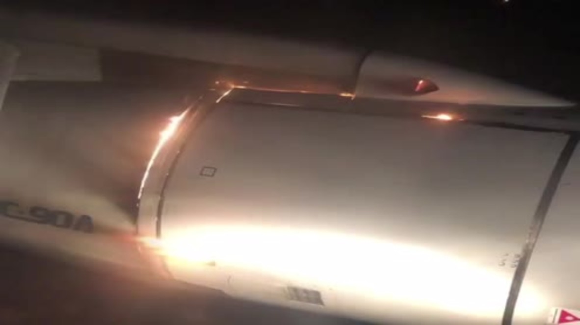 Russia: Passenger airplane engine catches fire shortly after take-off