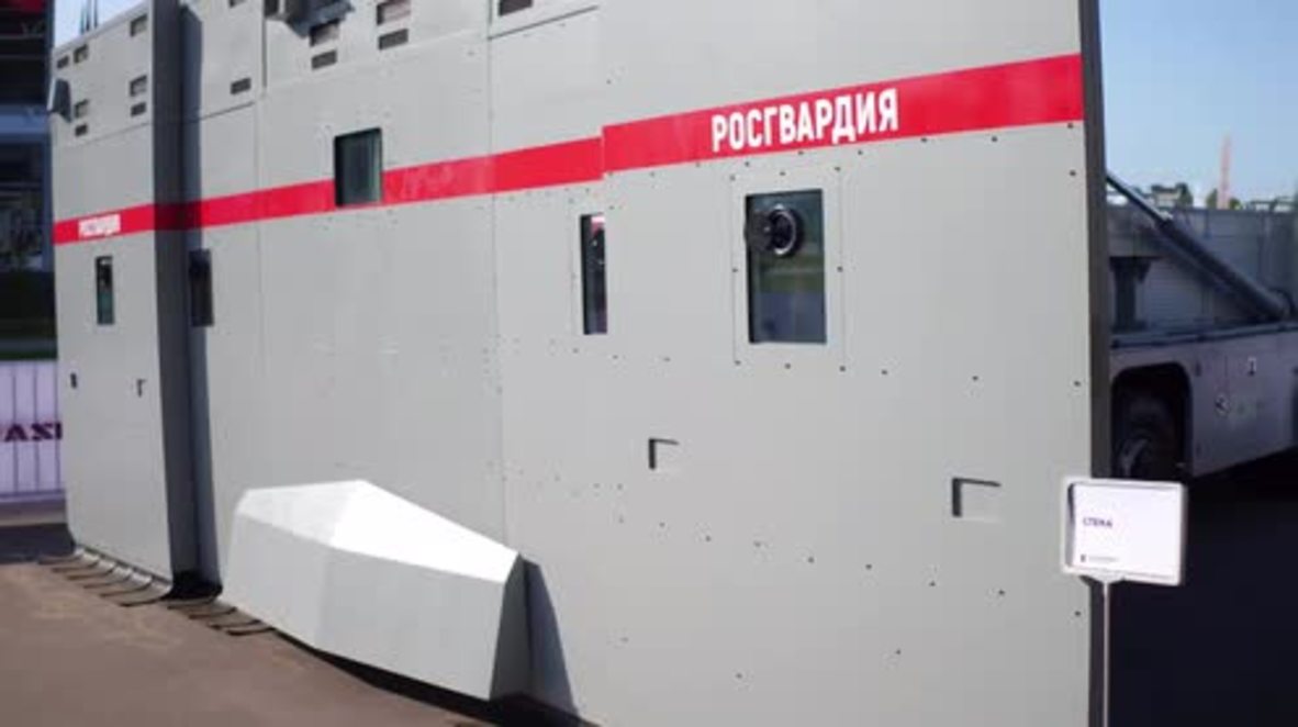 Russia: Wall and Shield cars presented at Army 2018 Expo