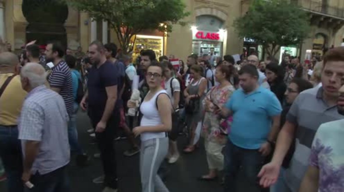 Lebanon: 'You Stink' demo against waste incinerator plan held in Beirut