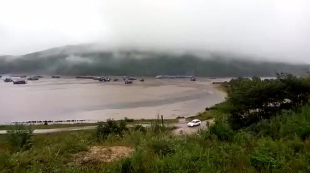 Russia: Hundreds of Korean fishing vessels shelter from typhoon Jebi in Russia’s Far East