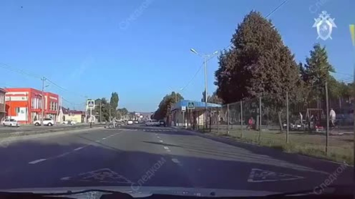 Russia: Dashcam captures horrifying moment mother and children hit on pedestrian crossing