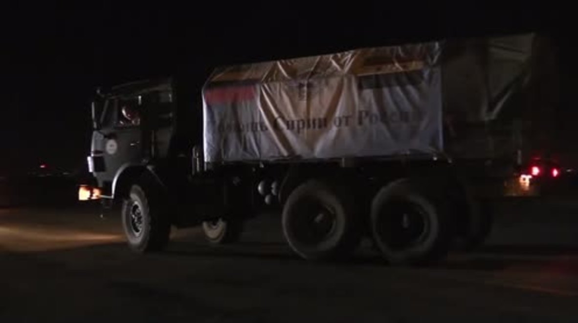 Syria: Ten tons of Russian humanitarian aid arrive in Hmeymin