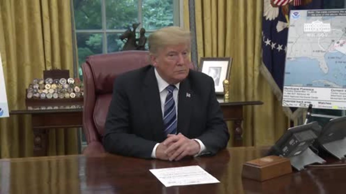 EE.UU.: "Habrá enormes cantidades de agua" - Trump sobre la llegada del huracán Florence