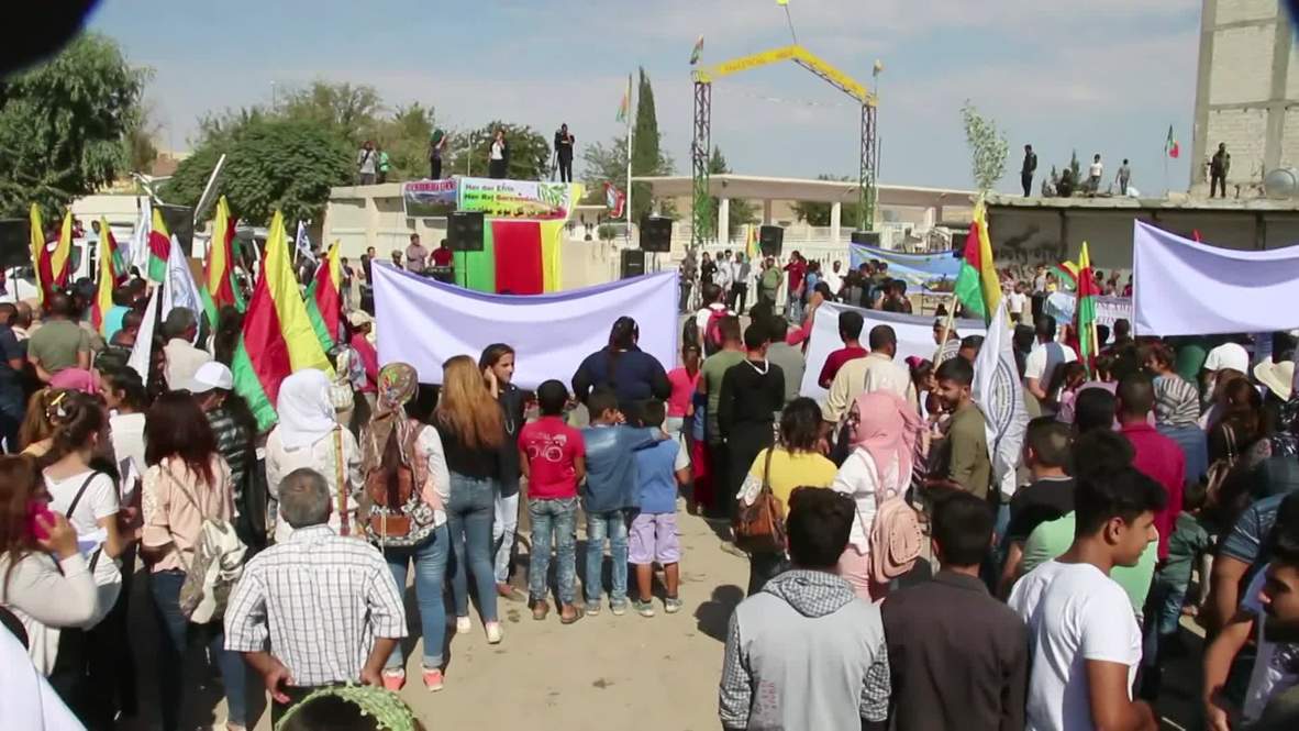 Syria: Thousands demonstrate against Turkish military operation in Afrin