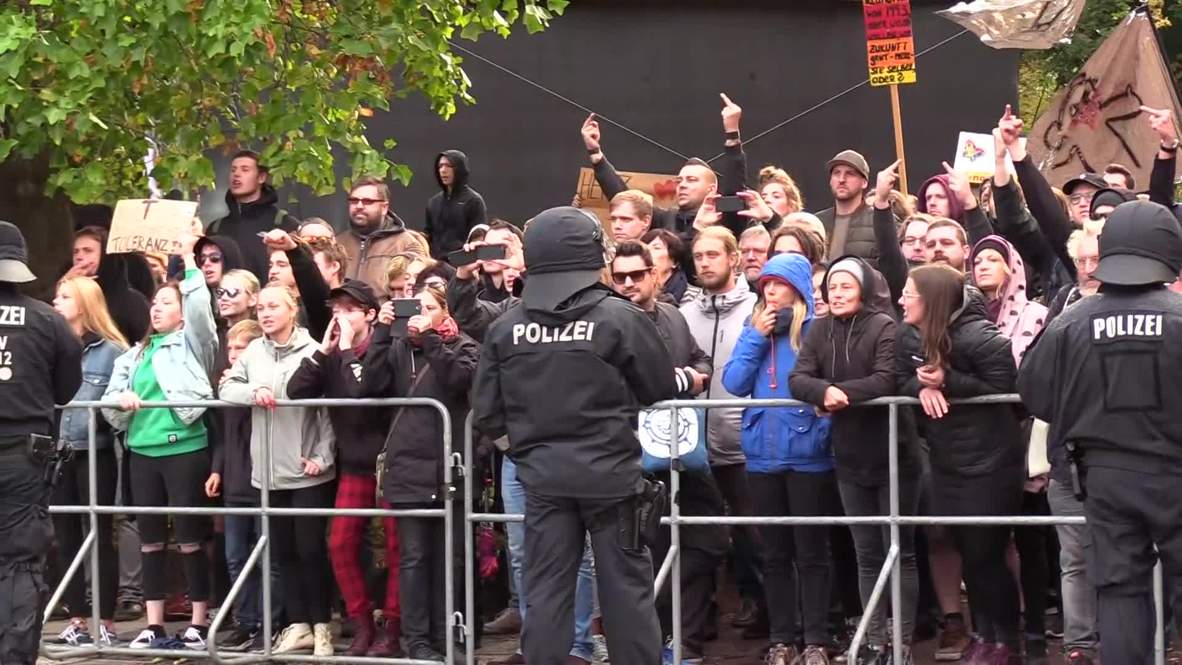 Alemania: Una manifestación de la AfD en las calles de Rostock es recibida con contramanifestaciones