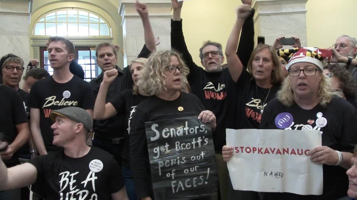 USA: 128 arrested at anti-Kavanaugh protest on Capitol Hill