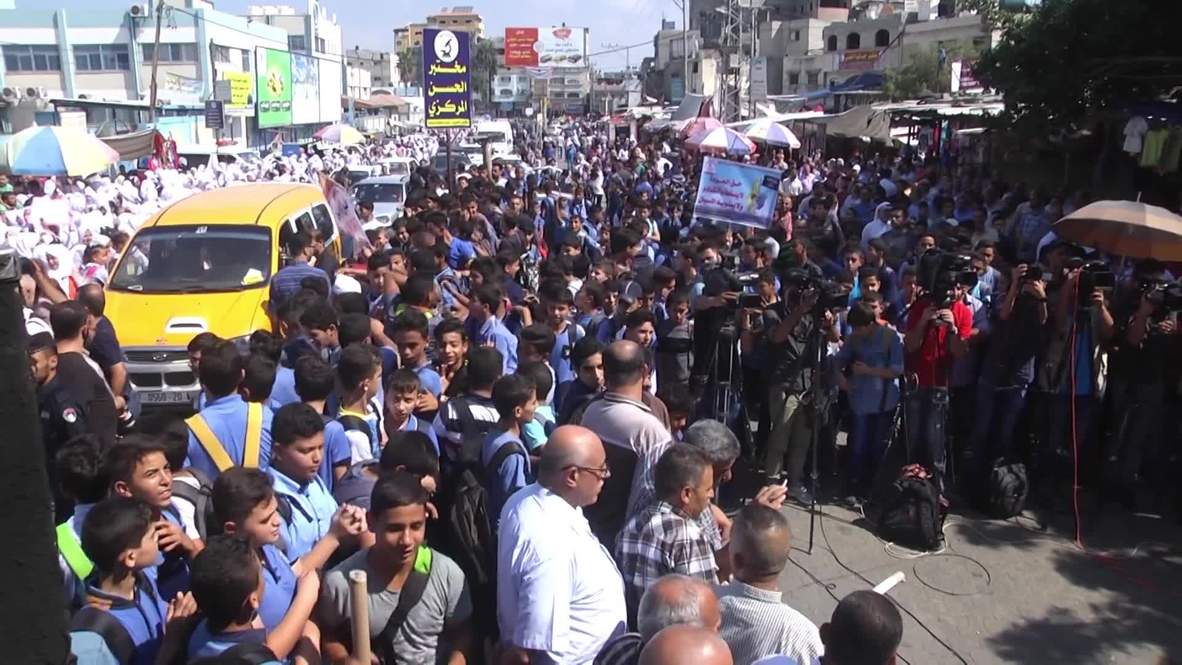 Estado de Palestina: Estudiantes y profesores protestan contra los recortes de EE.UU. en la financiación de UNRWA