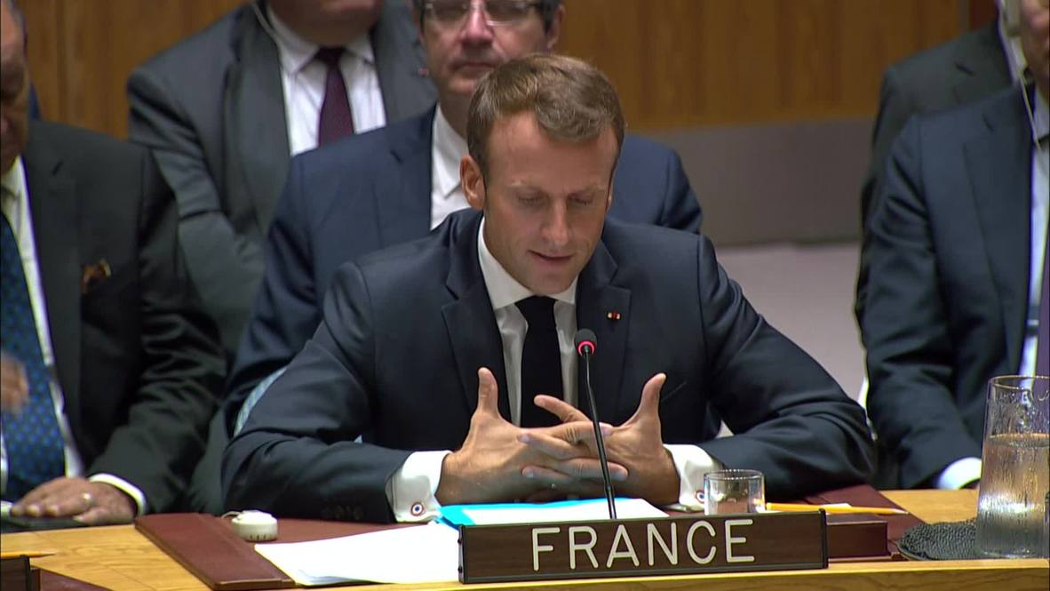 UN: May and Macron address Iran, chemical weapons at UNSC