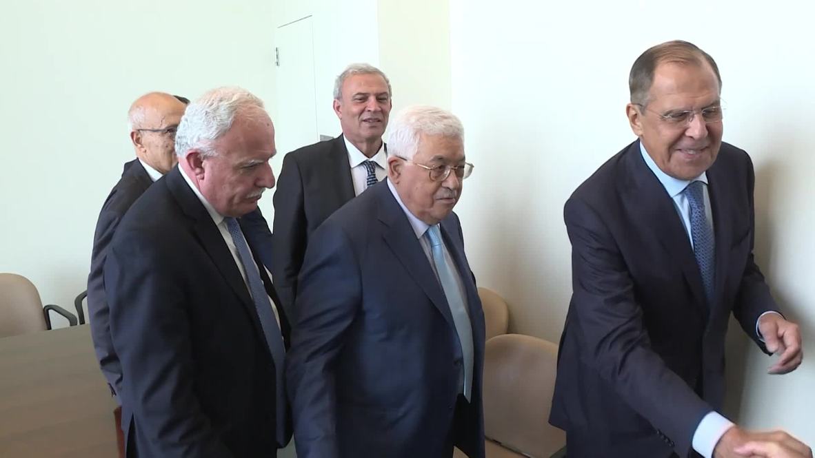 UN: Lavrov meets Palestinian President Abbas