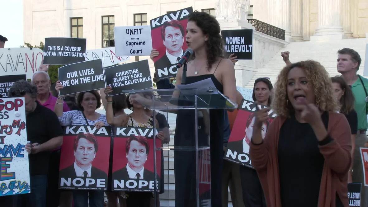 USA: Democratic leaders attend anti-Kavanaugh rally outside Supreme Court