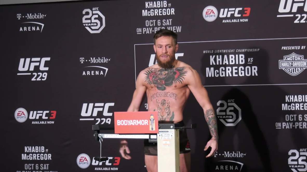 USA: McGregor makes weight ahead of Nurmagomedov UFC clash
