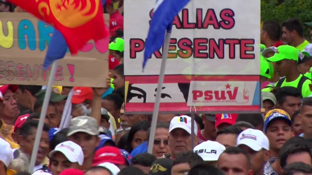 Venezuela: Thousands of Maduro fans march on downtown Caracas